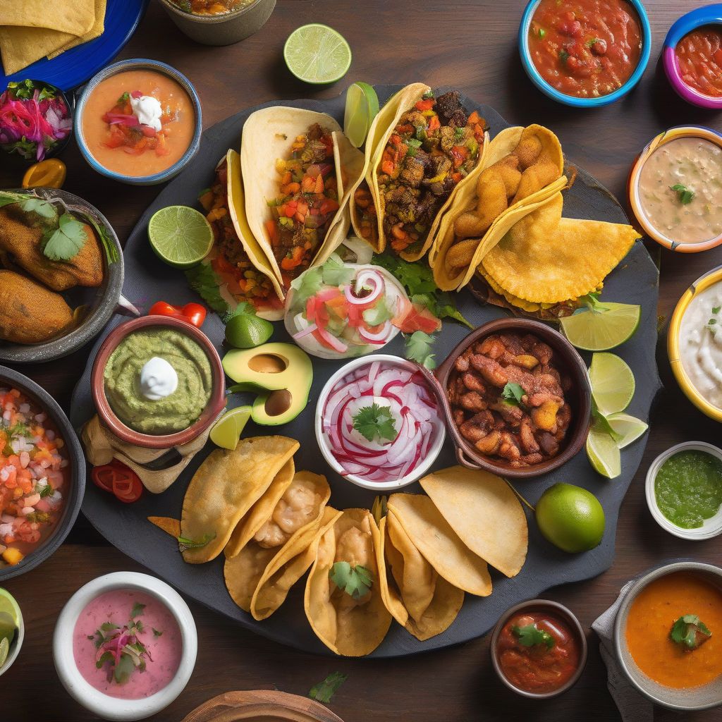 A Vibrant Platter of Latin American Food