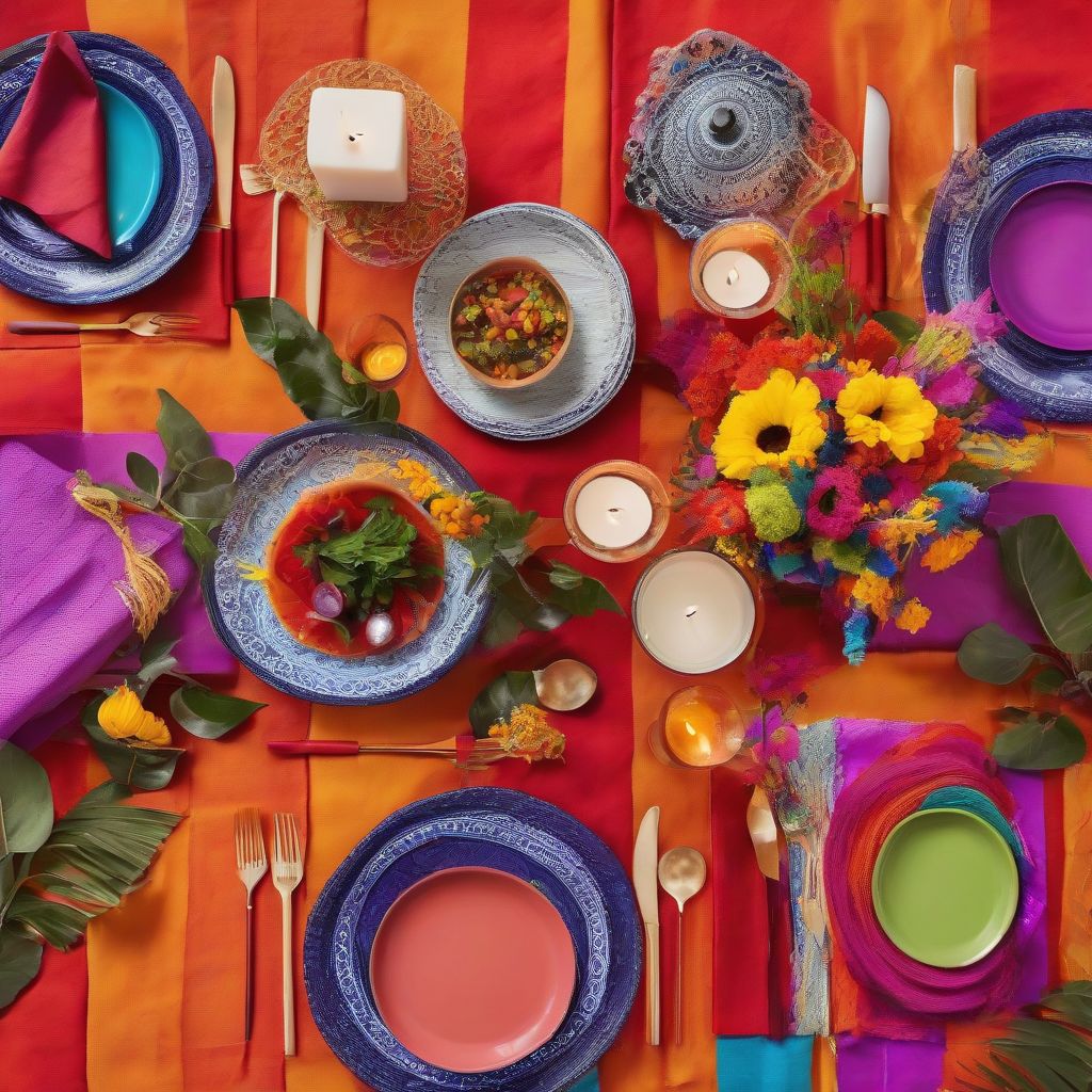 Latin American Dinner Party Table Setting