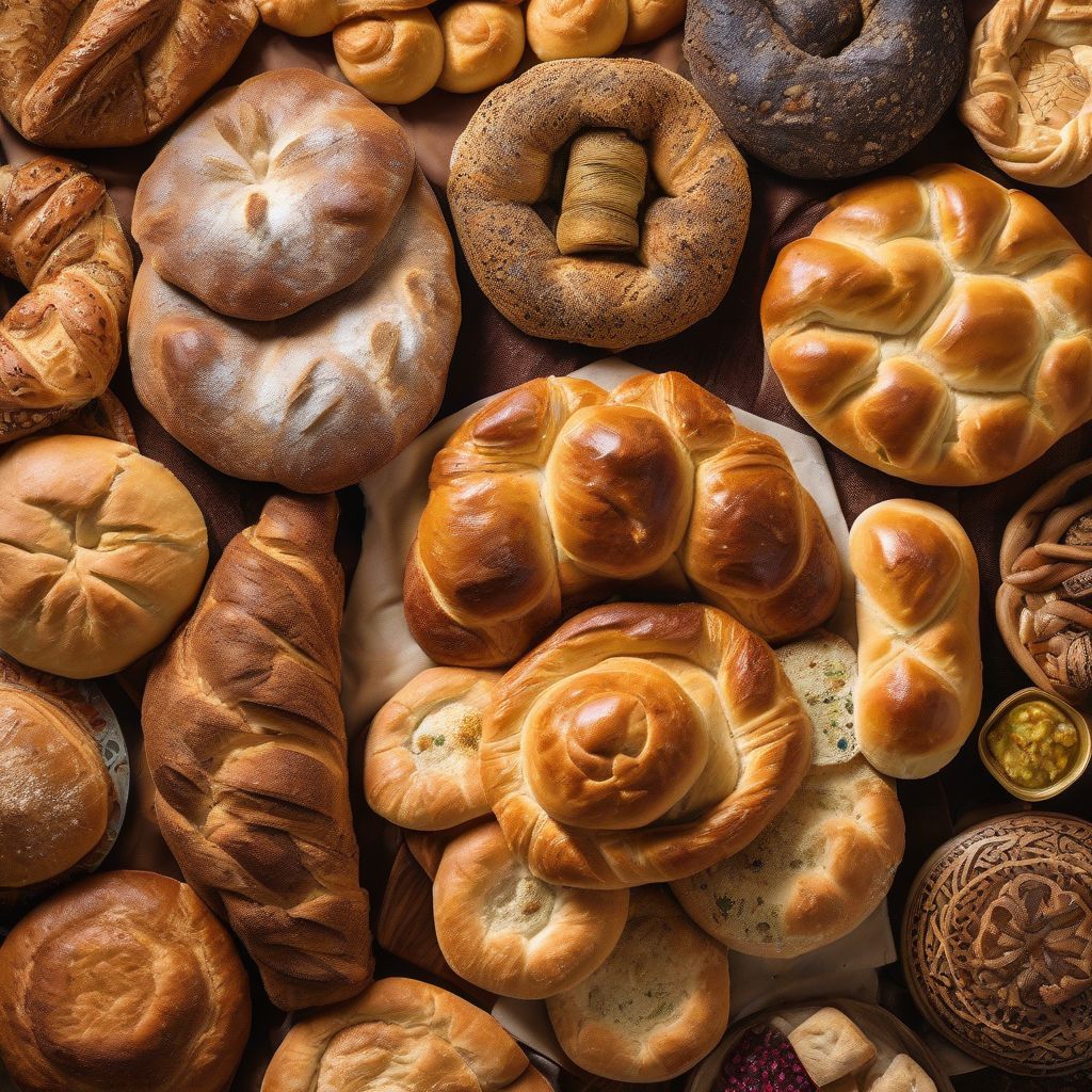 Middle Eastern Bread and Pastry Assortment