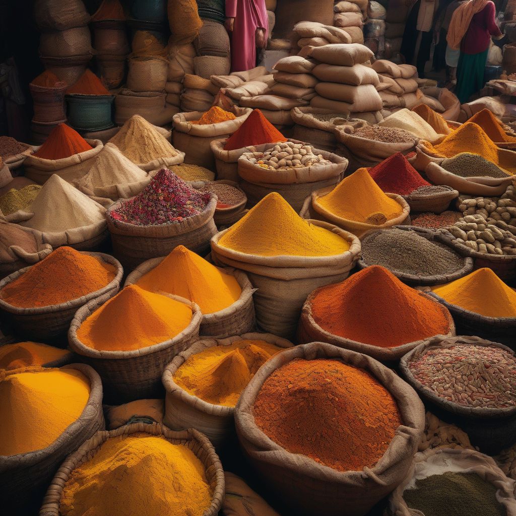 Vibrant Middle Eastern Spice Market